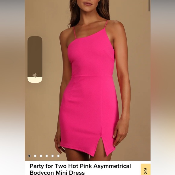 Lulus Dresses Lulus Party For Two Hot Pink Asymmetrical Bodycon